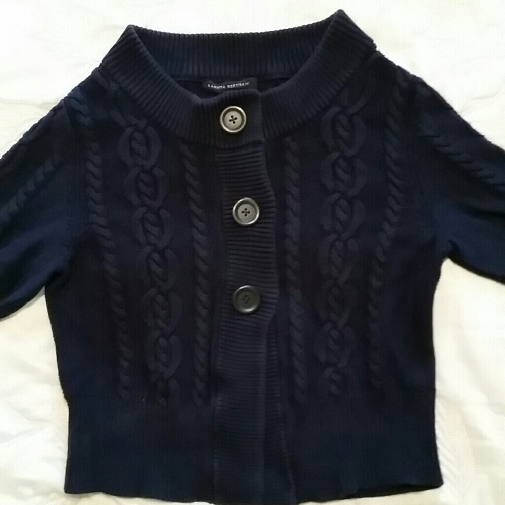 Navy Banana Republic petite sweater